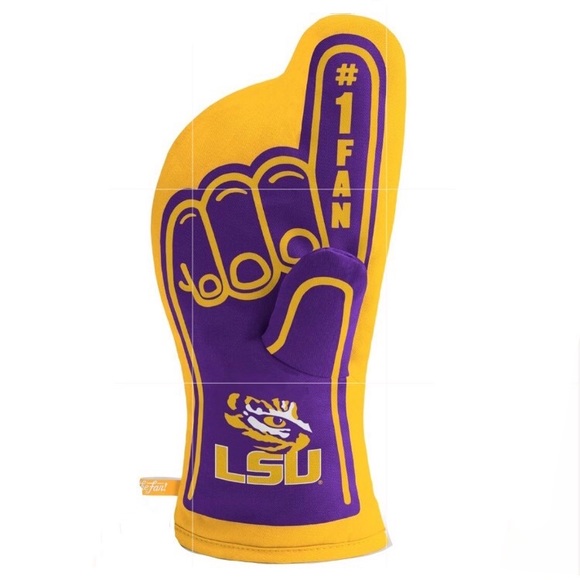 NWT LSU #1 Fan Quilted Oven Mitt Oversized Heat Resistant Grillmaster - Picture 3 of 11